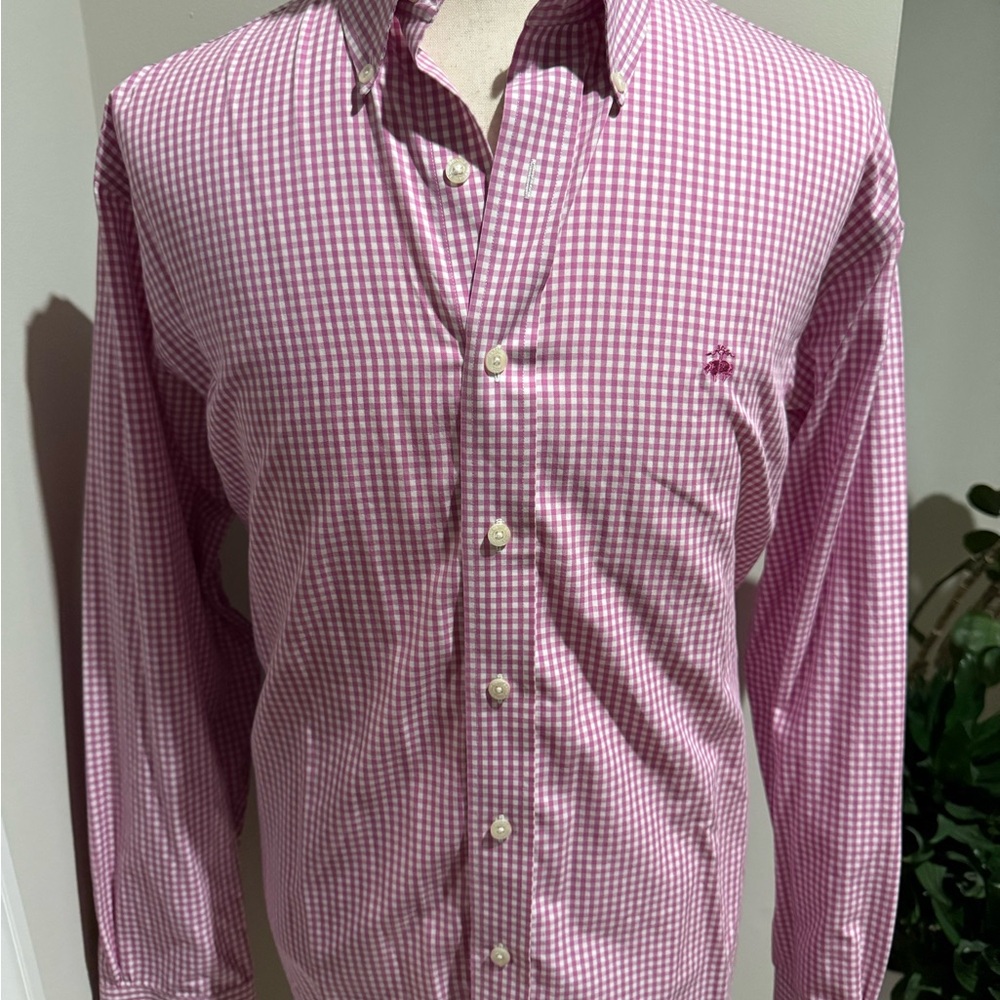 Brooks Brothers Pink Checkered Men's Shirt